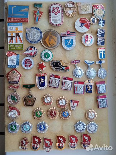 Значки СССР спорт,олимпиада,туризм,хоккей
