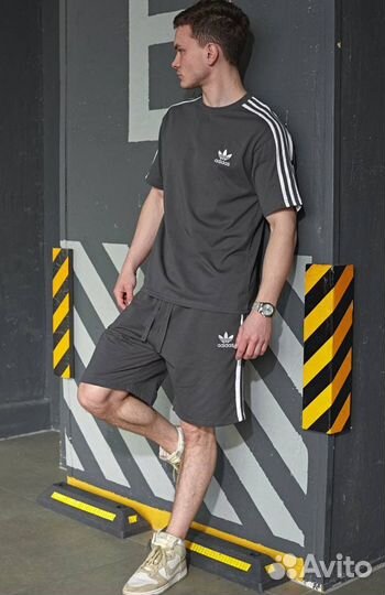 Костюм летний мужской шорты и футболка adidas