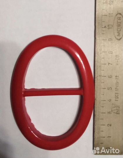 Пряжка красная для ремня/пояса
