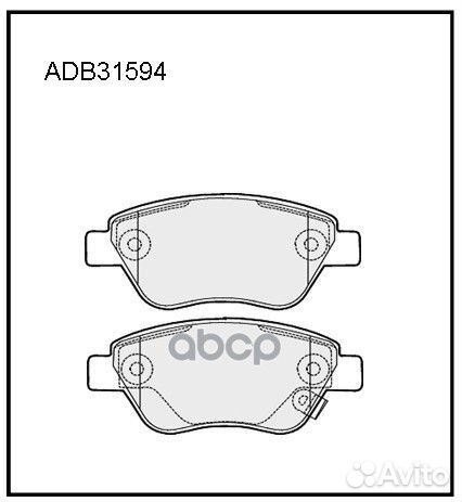 Колодки тормозные дисковые перед ADB31594