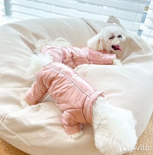 Z55. Розовое зимнее пальто для собак