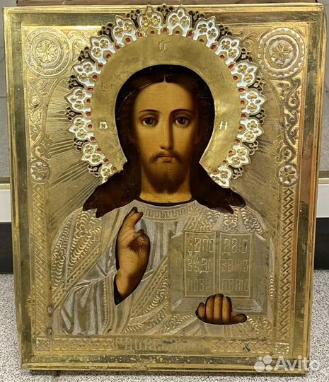 Икона Господь Вседержитель Венец Эмаль