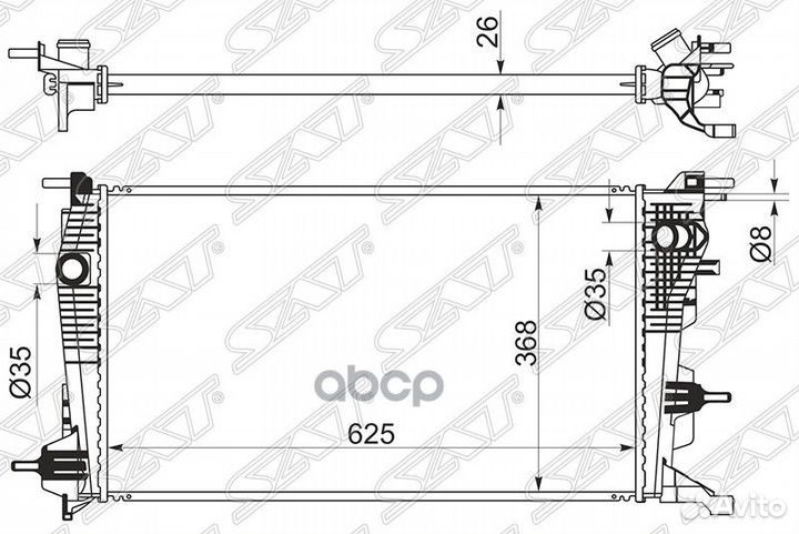 Радиатор Renault Grand Scenic 09-16 / Megane 08