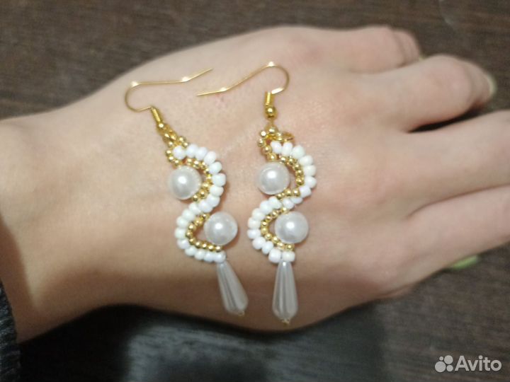 Серьги из бисера