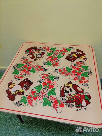 Столы и стулья бу детские, хохлома