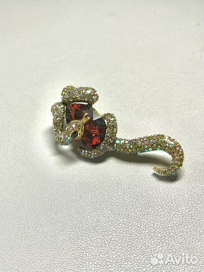 Брошь винтажная змея