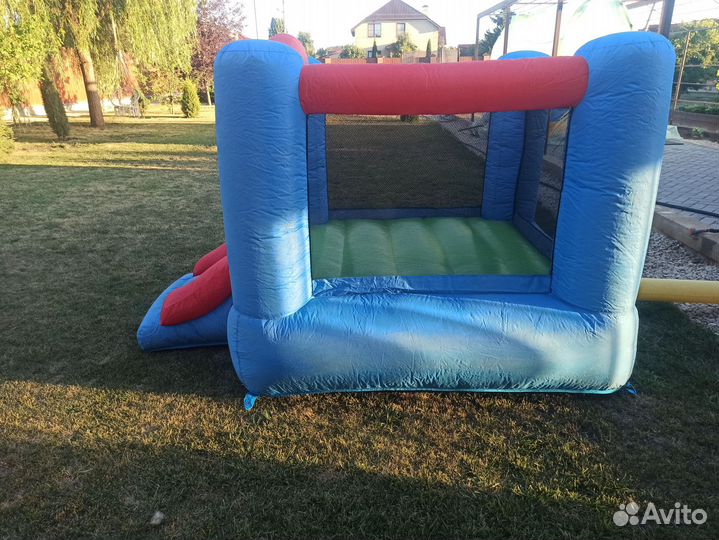 Детский надувной батут с горкой