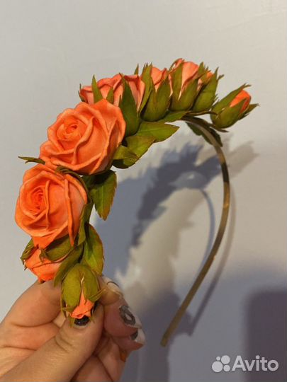 Ободок для волос ручной работы