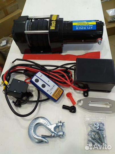 Лебедка Electric Winch 4000 LBS синтетический трос