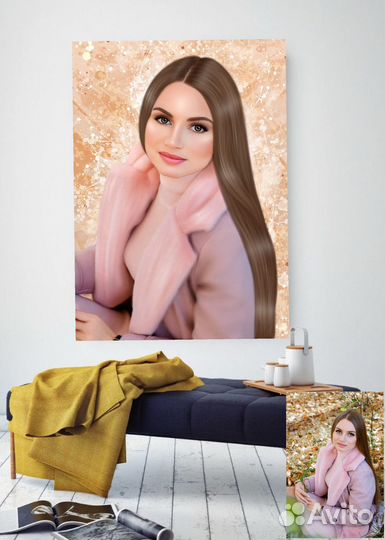 Портреты на холсте по фото