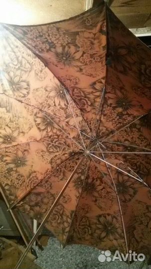 Зонт-трость дамский, СССР, винтаж, зонтик женский