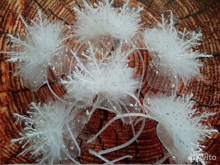 Новогодняя корона ободок Снежинка