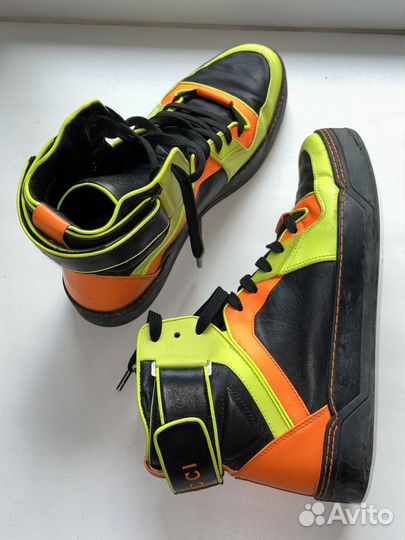 Кроссовки Gucci Neon Leather Basketball 44