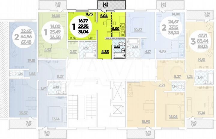 Квартира-студия, 31 м², 3/16 эт.