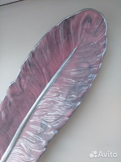 Подставка для украшений (перо) из эпоксидной смолы