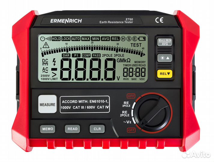 Тестер заземления Ermenrich Ping ET60