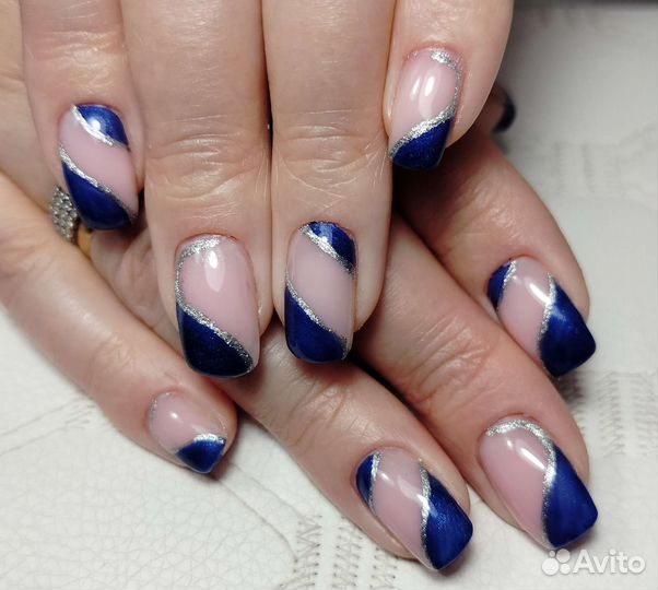 Маникюр-укрепление гелем - однотонное покрытие