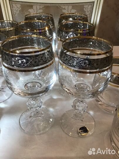 Фужеры рюмки стопки стаканы бокалы Чехия Богемия