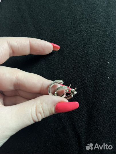 Серьги серебрянные с фианитами Sunlight