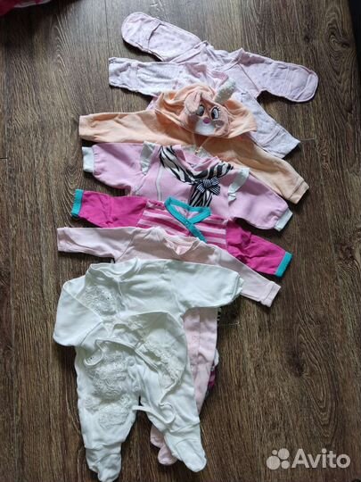 Пакет вещей на девочку 0-6мес
