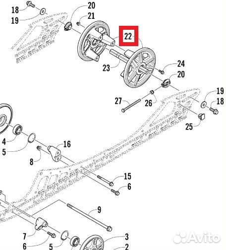4604-137 Ролик Гусеницы Для Arctic Cat 3604-642, 3604-792