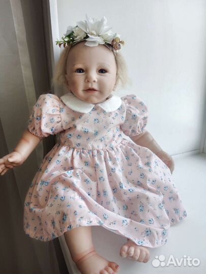 Кукла Реборн силиконовая девочка 50 см с одеждой