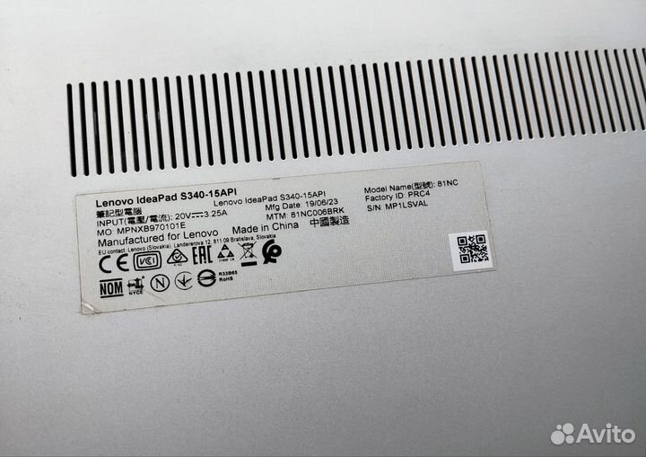 Lenovo ideapad s340 15api Ryzen 3