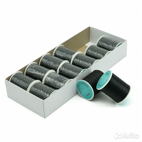 Черный Мононить 0,12мм 0207-0019 (черный), 12 шт