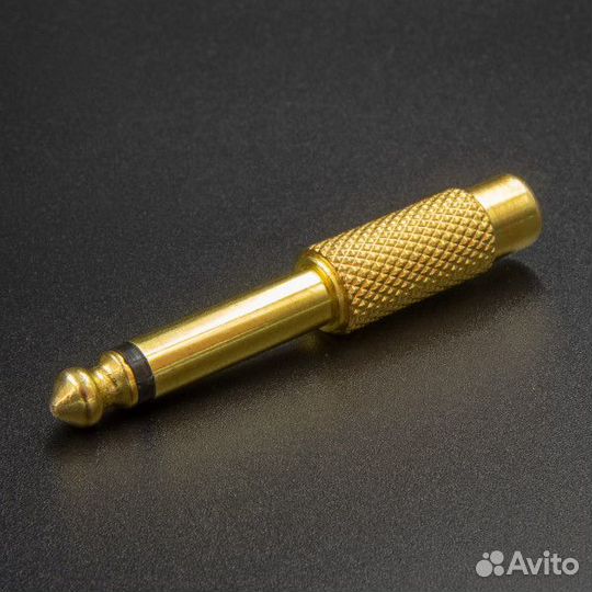 Переходник Jack 6,3 мм штекер на RCA гнездо