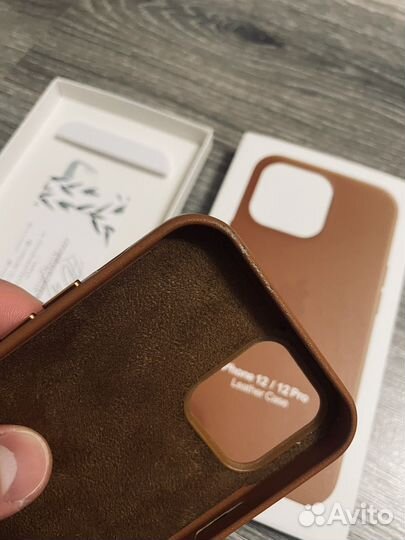 Чехол на iPhone 12 12 pro Кожаный