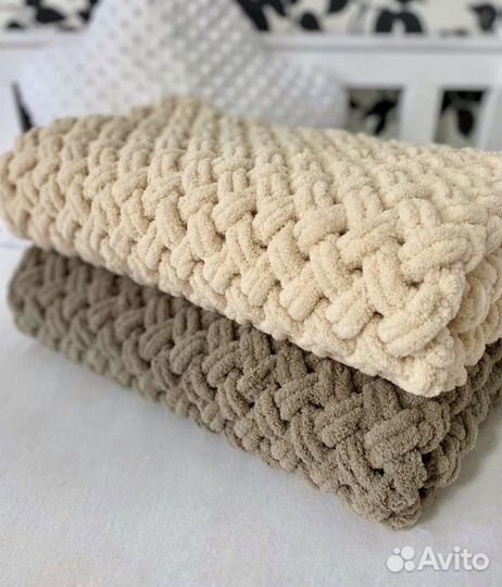 Плед детский вязаный ручная работа
