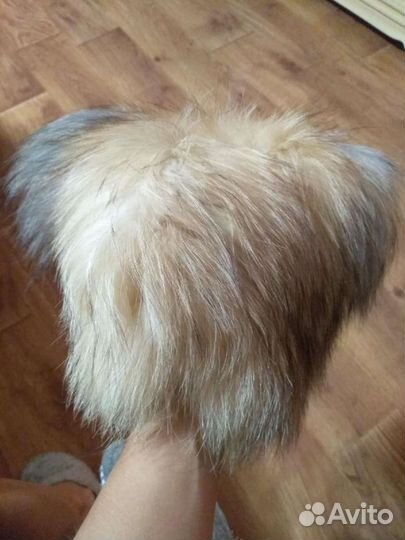 Шапка песцовая на трикотаже