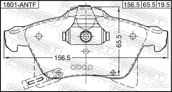 Колодки тормозные передние opel astra H 2004-20