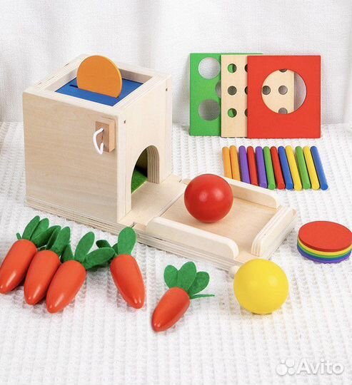 Развивающие игрушки Монтессори 4 в 1