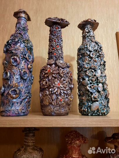 Бутылка декупаж