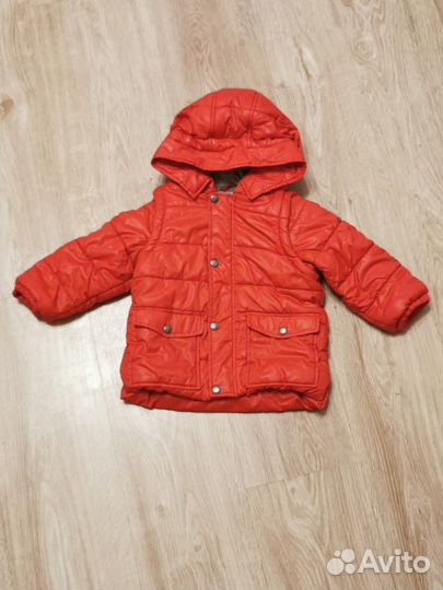Демисезонная куртка красная 92 размер