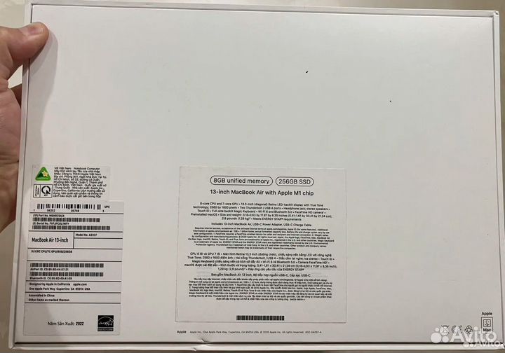 Apple MacBook air 13 2020 m1 8gb 256