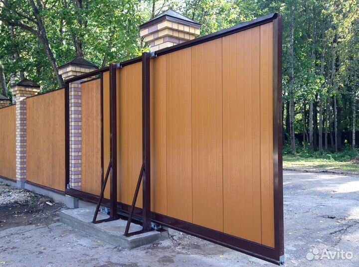 Откатные ворота с автоматикой Алютех, Дорхан