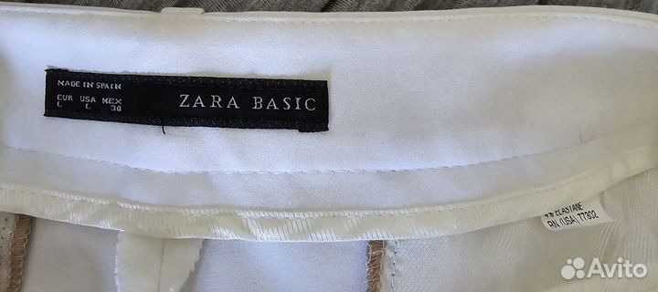 Брюки zara белые 48 р