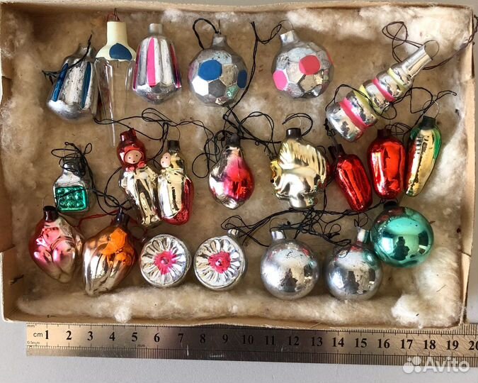 Ёлочные игрушки СССР стекло