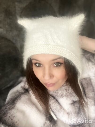 Шапка чепчик с ушками