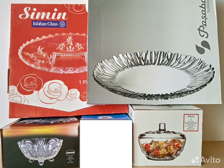 Посуда новая. Блюдо, салатник, сахарница, ваза