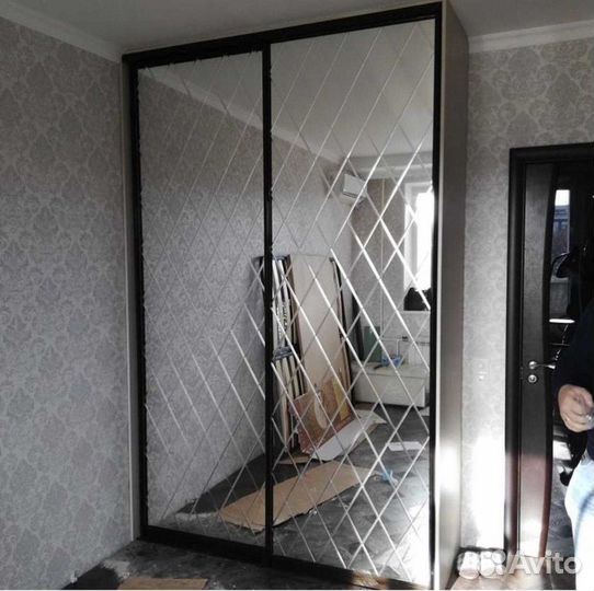 Двери-купе с алмазной гравировкой шк-330