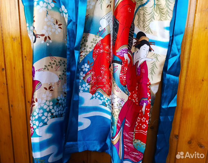 Китайский халат тонкий шелк