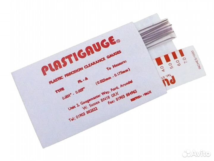 Калибр 0,025 - 0,175 мм (10 шт) PL-A Plastigauge