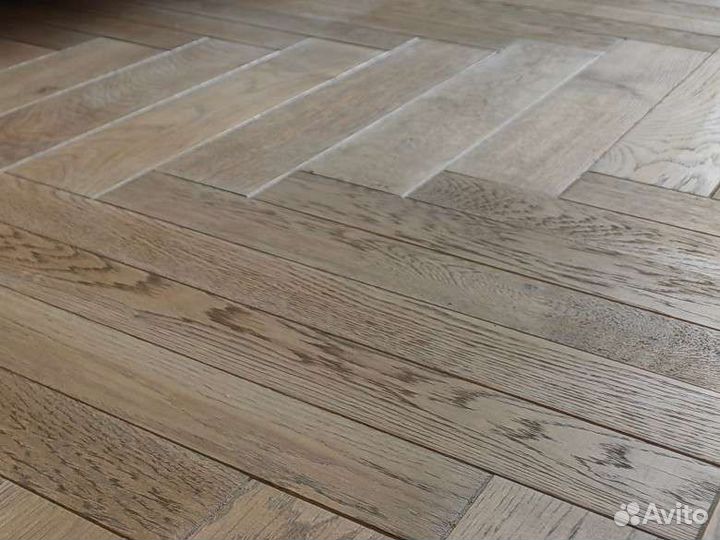 Паркет дуб штучный с покрытием лак и масло новый