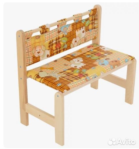 Детский стол и стул 2 шт. и скамейка. Комплект