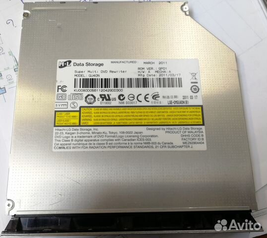 Оптический привод DVD-R DL Hitachi-LG GU40N SATA S