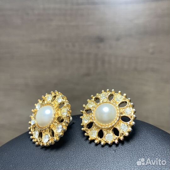 Винтажные Серьги Советская Бижутерия Серёжки СССР