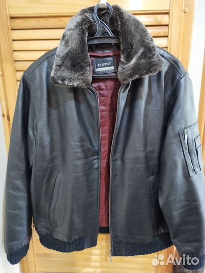 Кожаная куртка/пилот Trapper (Германия) 56р